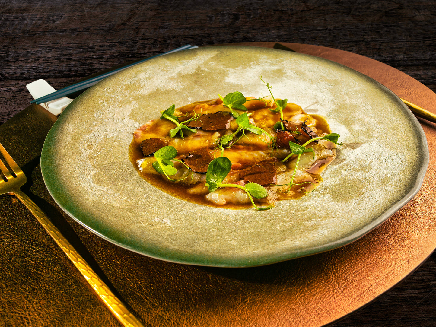 Carpaccio Seabass with Truffle Sauce 200g
