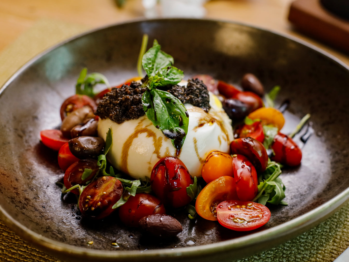 Truffle Burrata, Cherry Tomatoes and Pesto Tuile 320g